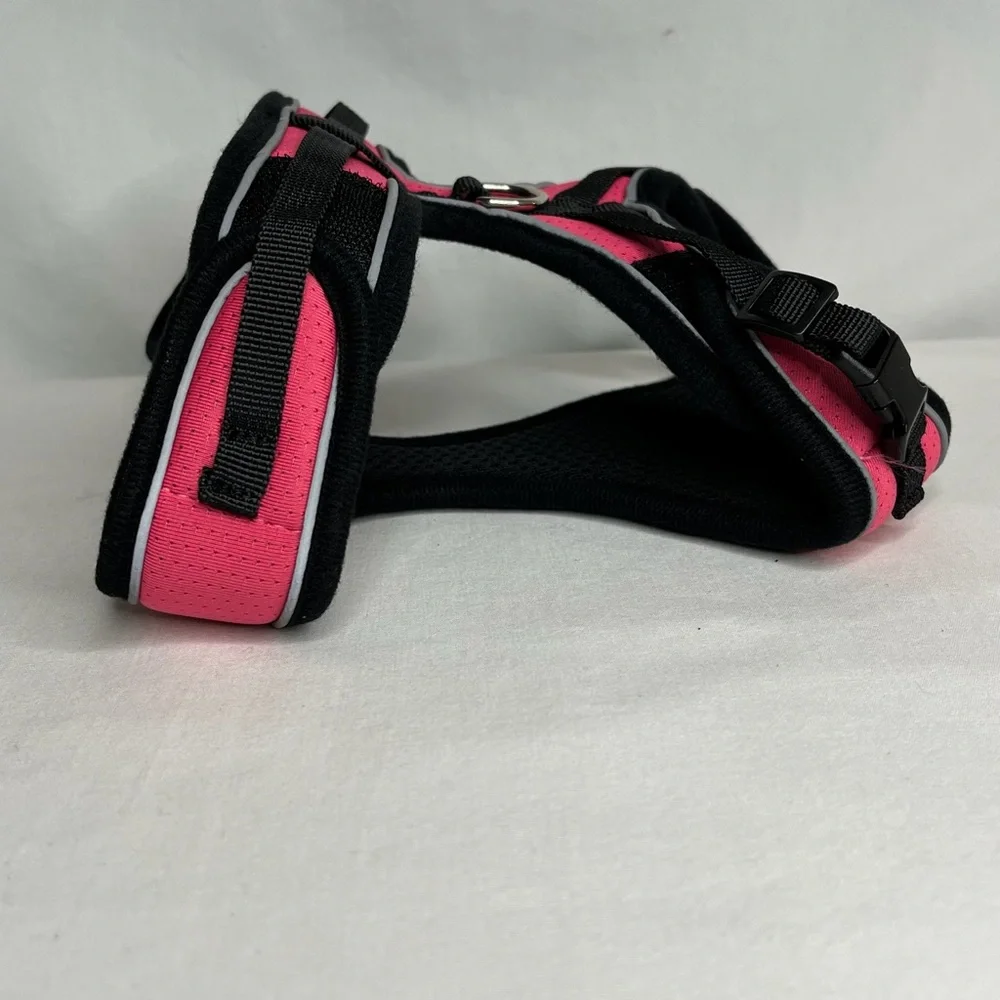 New Hot Pink & Black Mudinpet Cat Harness. Size Small